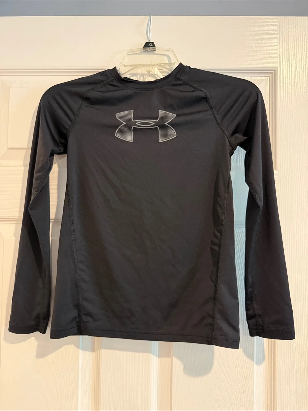 Under Armour Black Long Sleeve Athletic Top with Logo